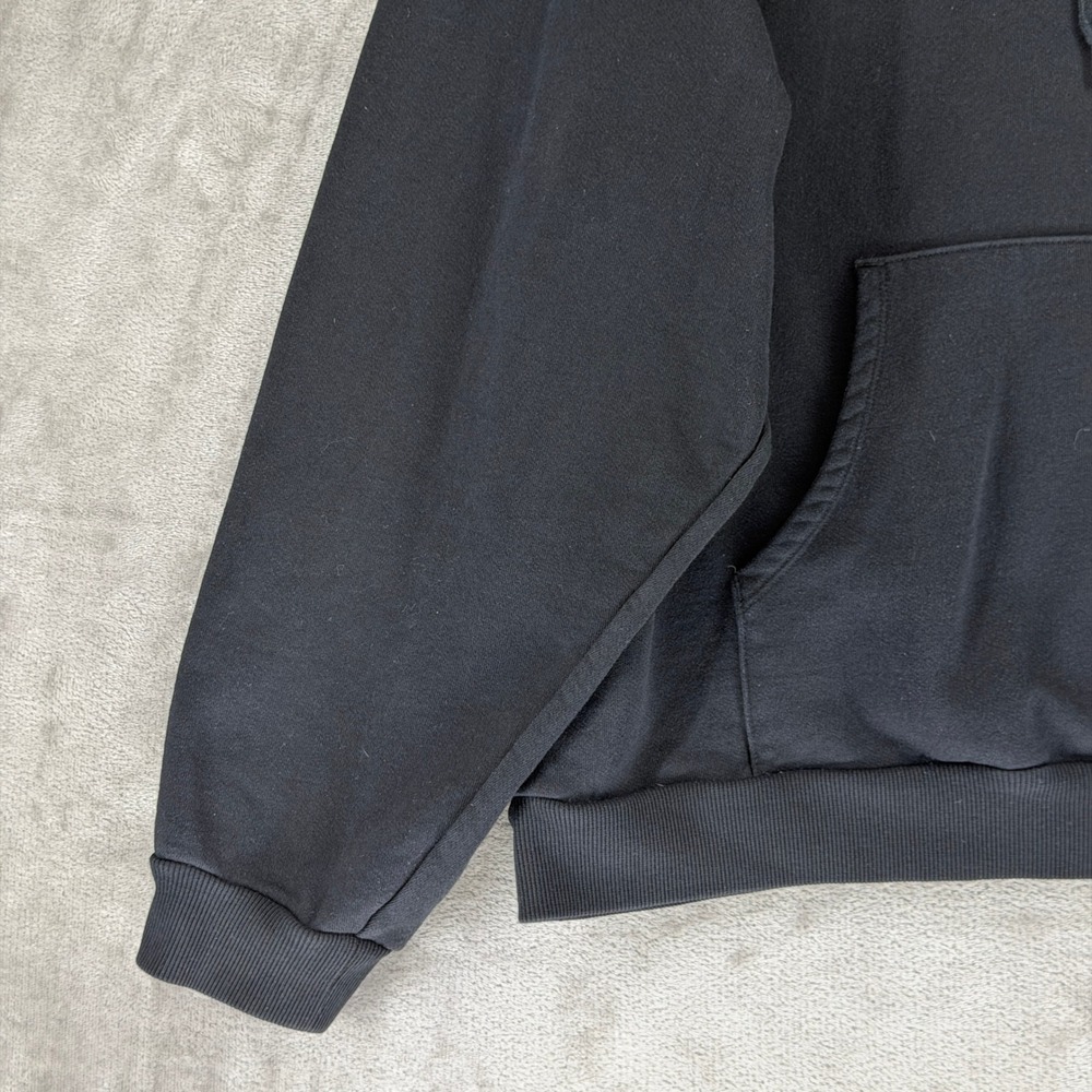 Alo Yoga Black Oversized Pullover Hoodie Logo Fleece Athleisure Sweatshirt - Picture 3 of 8